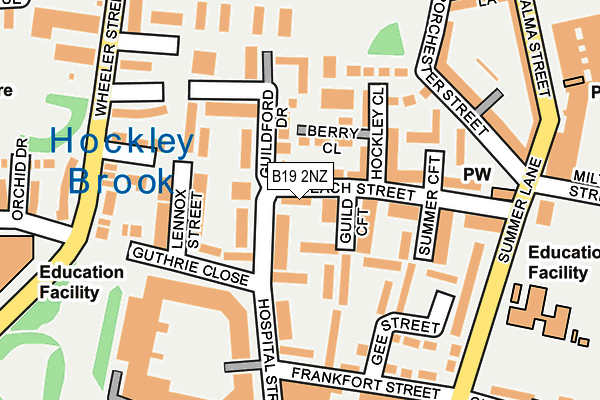 B19 2NZ map - OS OpenMap – Local (Ordnance Survey) B19 2NZ map - OS OpenMap – Local (Ordnance Survey)