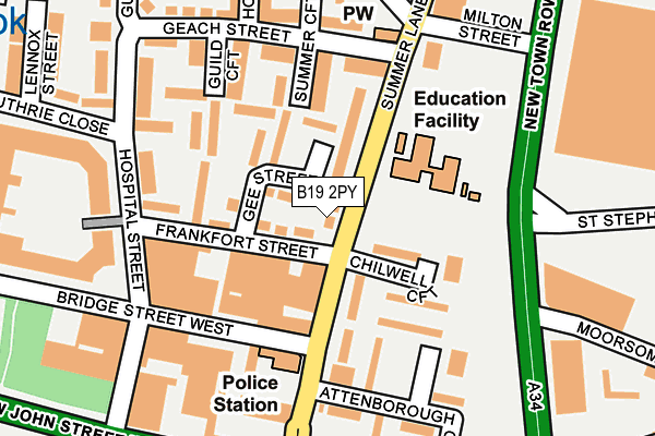 B19 2PY map - OS OpenMap – Local (Ordnance Survey) B19 2PY map - OS OpenMap – Local (Ordnance Survey)