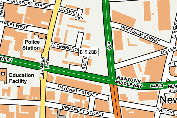 B19 2QB map - OS OpenMap – Local (Ordnance Survey) B19 2QB map - OS OpenMap – Local (Ordnance Survey)