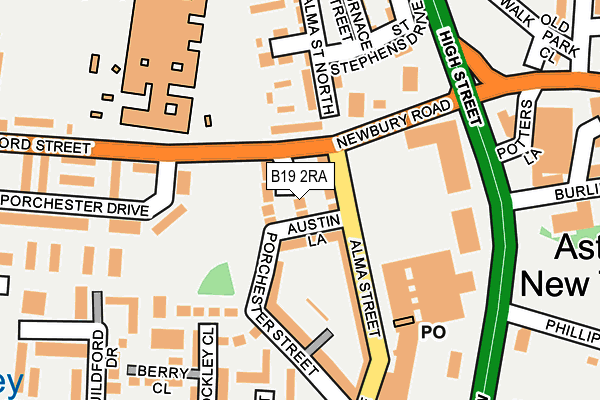 B19 2RA map - OS OpenMap – Local (Ordnance Survey) B19 2RA map - OS OpenMap – Local (Ordnance Survey)