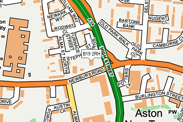 B19 2RH map - OS OpenMap – Local (Ordnance Survey) B19 2RH map - OS OpenMap – Local (Ordnance Survey)
