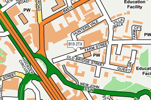 B19 2TX map - OS OpenMap – Local (Ordnance Survey) B19 2TX map - OS OpenMap – Local (Ordnance Survey)