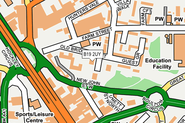 B19 2UY map - OS OpenMap – Local (Ordnance Survey) B19 2UY map - OS OpenMap – Local (Ordnance Survey)