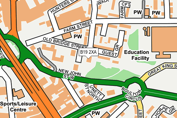 B19 2XA map - OS OpenMap – Local (Ordnance Survey) B19 2XA map - OS OpenMap – Local (Ordnance Survey)