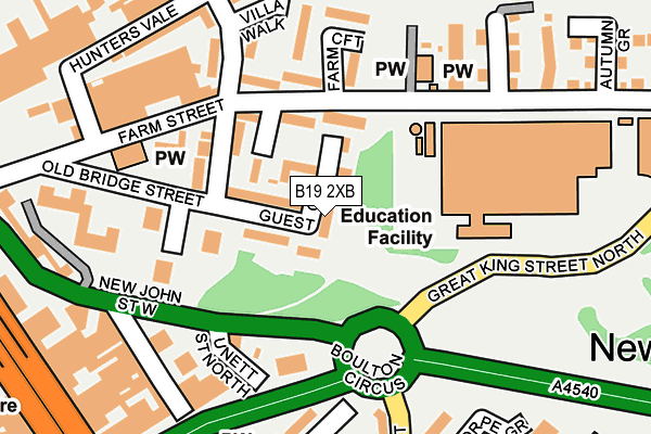 B19 2XB map - OS OpenMap – Local (Ordnance Survey) B19 2XB map - OS OpenMap – Local (Ordnance Survey)