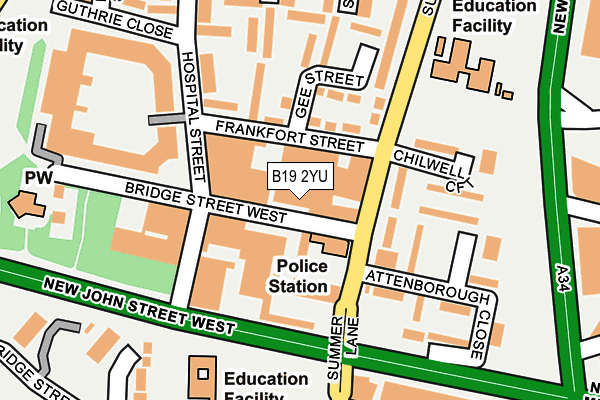B19 2YU map - OS OpenMap – Local (Ordnance Survey) B19 2YU map - OS OpenMap – Local (Ordnance Survey)