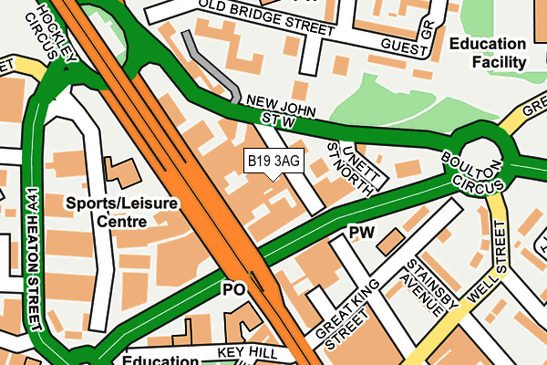 B19 3AG map - OS OpenMap – Local (Ordnance Survey) B19 3AG map - OS OpenMap – Local (Ordnance Survey)