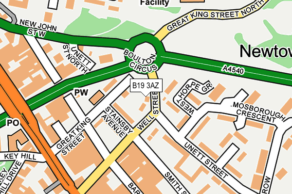 B19 3AZ map - OS OpenMap – Local (Ordnance Survey) B19 3AZ map - OS OpenMap – Local (Ordnance Survey)
