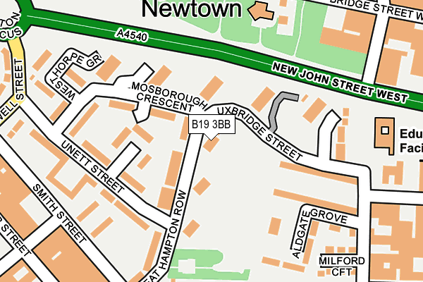 B19 3BB map - OS OpenMap – Local (Ordnance Survey) B19 3BB map - OS OpenMap – Local (Ordnance Survey)