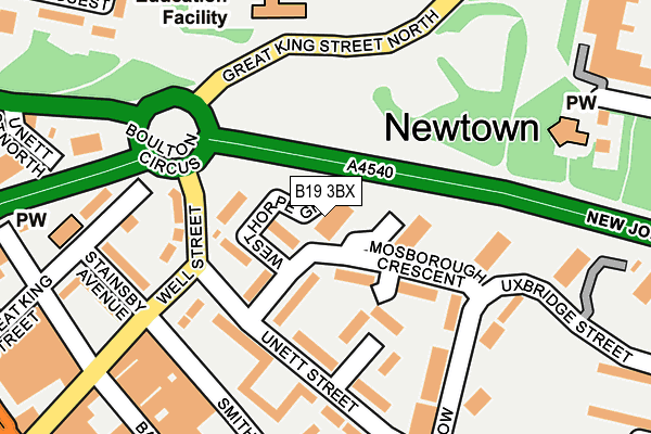 B19 3BX map - OS OpenMap – Local (Ordnance Survey) B19 3BX map - OS OpenMap – Local (Ordnance Survey)