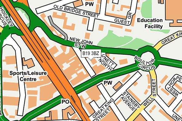 B19 3BZ map - OS OpenMap – Local (Ordnance Survey) B19 3BZ map - OS OpenMap – Local (Ordnance Survey)