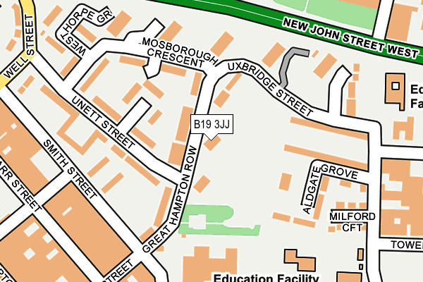 B19 3JJ map - OS OpenMap – Local (Ordnance Survey) B19 3JJ map - OS OpenMap – Local (Ordnance Survey)
