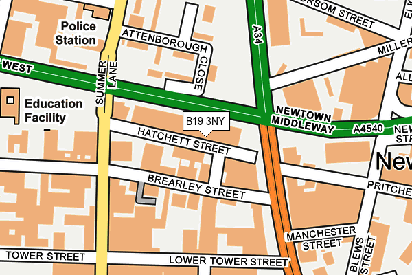 B19 3NY map - OS OpenMap – Local (Ordnance Survey) B19 3NY map - OS OpenMap – Local (Ordnance Survey)