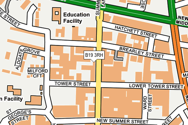B19 3RH map - OS OpenMap – Local (Ordnance Survey) B19 3RH map - OS OpenMap – Local (Ordnance Survey)