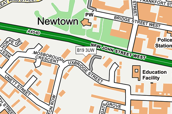B19 3UW map - OS OpenMap – Local (Ordnance Survey) B19 3UW map - OS OpenMap – Local (Ordnance Survey)