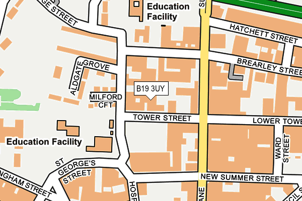 B19 3UY map - OS OpenMap – Local (Ordnance Survey) B19 3UY map - OS OpenMap – Local (Ordnance Survey)