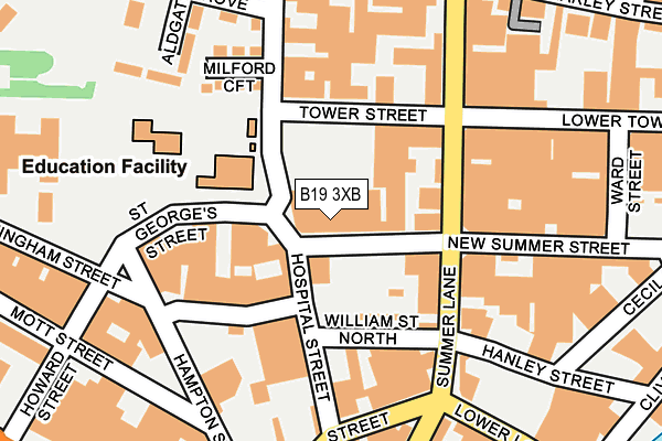 B19 3XB map - OS OpenMap – Local (Ordnance Survey) B19 3XB map - OS OpenMap – Local (Ordnance Survey)