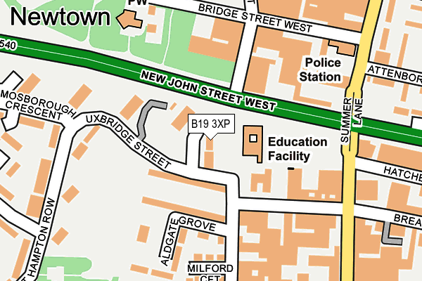 B19 3XP map - OS OpenMap – Local (Ordnance Survey) B19 3XP map - OS OpenMap – Local (Ordnance Survey)