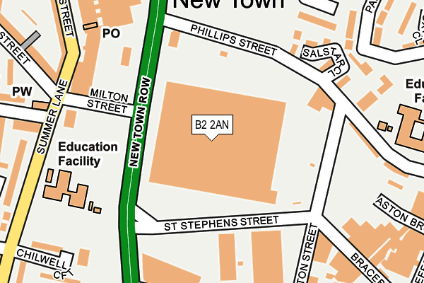 B2 2AN map - OS OpenMap – Local (Ordnance Survey) B2 2AN map - OS OpenMap – Local (Ordnance Survey)