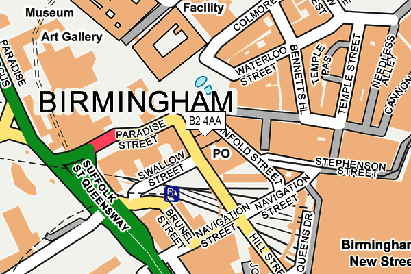 B2 4AA map - OS OpenMap – Local (Ordnance Survey) B2 4AA map - OS OpenMap – Local (Ordnance Survey)