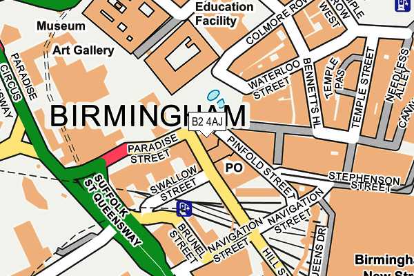 B2 4AJ map - OS OpenMap – Local (Ordnance Survey) B2 4AJ map - OS OpenMap – Local (Ordnance Survey)