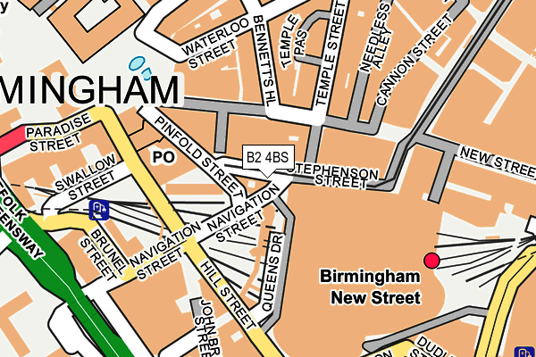 B2 4BS map - OS OpenMap – Local (Ordnance Survey) B2 4BS map - OS OpenMap – Local (Ordnance Survey)
