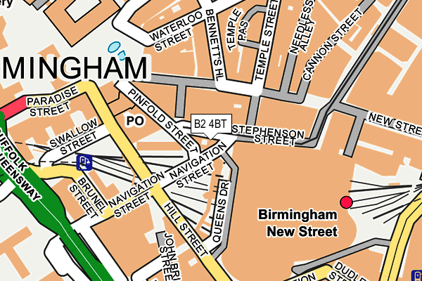 B2 4BT map - OS OpenMap – Local (Ordnance Survey) B2 4BT map - OS OpenMap – Local (Ordnance Survey)