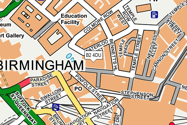 B2 4DU map - OS OpenMap – Local (Ordnance Survey) B2 4DU map - OS OpenMap – Local (Ordnance Survey)