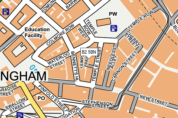 B2 5BN map - OS OpenMap – Local (Ordnance Survey) B2 5BN map - OS OpenMap – Local (Ordnance Survey)