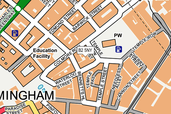 B2 5NY map - OS OpenMap – Local (Ordnance Survey) B2 5NY map - OS OpenMap – Local (Ordnance Survey)
