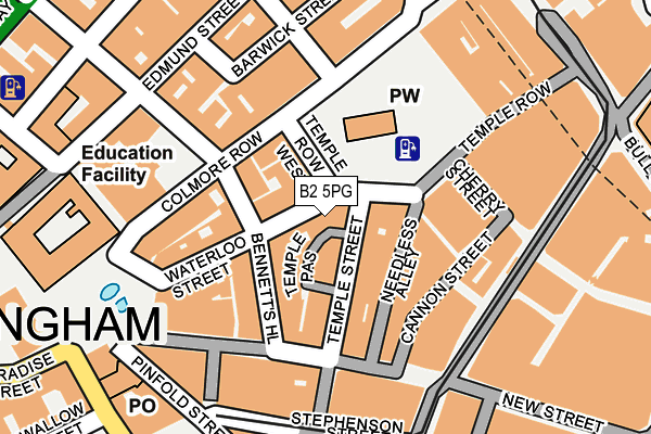 B2 5PG map - OS OpenMap – Local (Ordnance Survey) B2 5PG map - OS OpenMap – Local (Ordnance Survey)