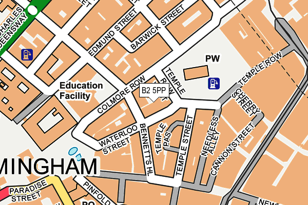 B2 5PP map - OS OpenMap – Local (Ordnance Survey) B2 5PP map - OS OpenMap – Local (Ordnance Survey)