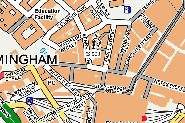 B2 5QJ map - OS OpenMap – Local (Ordnance Survey) B2 5QJ map - OS OpenMap – Local (Ordnance Survey)
