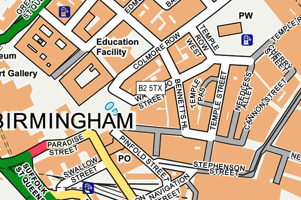 B2 5TX map - OS OpenMap – Local (Ordnance Survey) B2 5TX map - OS OpenMap – Local (Ordnance Survey)