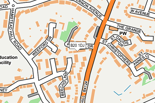 B20 1DJ map - OS OpenMap – Local (Ordnance Survey) B20 1DJ map - OS OpenMap – Local (Ordnance Survey)