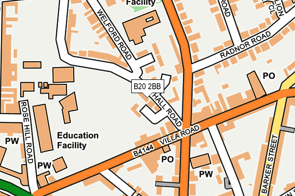 B20 2BB map - OS OpenMap – Local (Ordnance Survey)