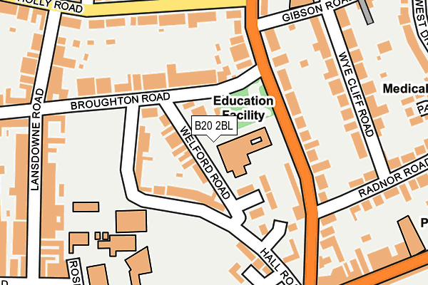 B20 2BL map - OS OpenMap – Local (Ordnance Survey) B20 2BL map - OS OpenMap – Local (Ordnance Survey)