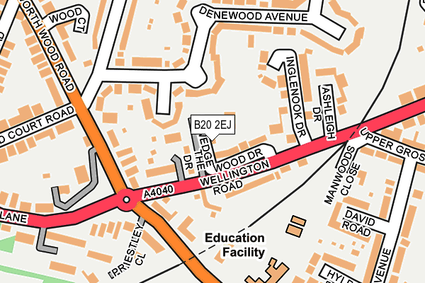 B20 2EJ map - OS OpenMap – Local (Ordnance Survey) B20 2EJ map - OS OpenMap – Local (Ordnance Survey)