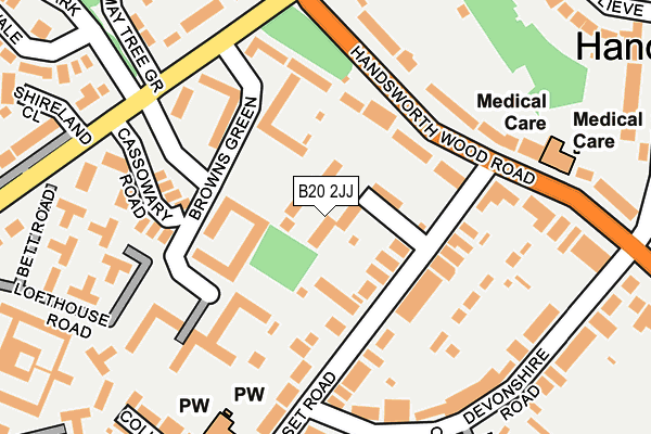 B20 2JJ map - OS OpenMap – Local (Ordnance Survey) B20 2JJ map - OS OpenMap – Local (Ordnance Survey)