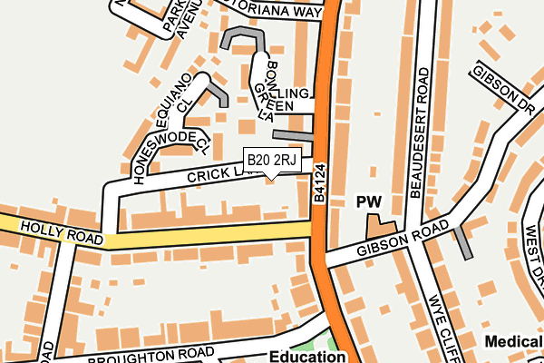 B20 2RJ map - OS OpenMap – Local (Ordnance Survey) B20 2RJ map - OS OpenMap – Local (Ordnance Survey)