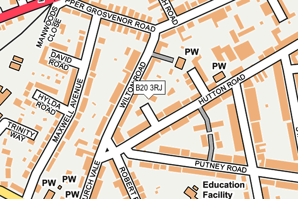 B20 3RJ map - OS OpenMap – Local (Ordnance Survey) B20 3RJ map - OS OpenMap – Local (Ordnance Survey)