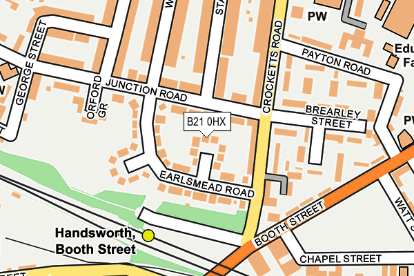 B21 0HX map - OS OpenMap – Local (Ordnance Survey) B21 0HX map - OS OpenMap – Local (Ordnance Survey)