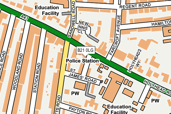 B21 0LG map - OS OpenMap – Local (Ordnance Survey) B21 0LG map - OS OpenMap – Local (Ordnance Survey)