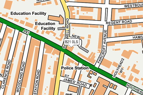 B21 0LS map - OS OpenMap – Local (Ordnance Survey) B21 0LS map - OS OpenMap – Local (Ordnance Survey)