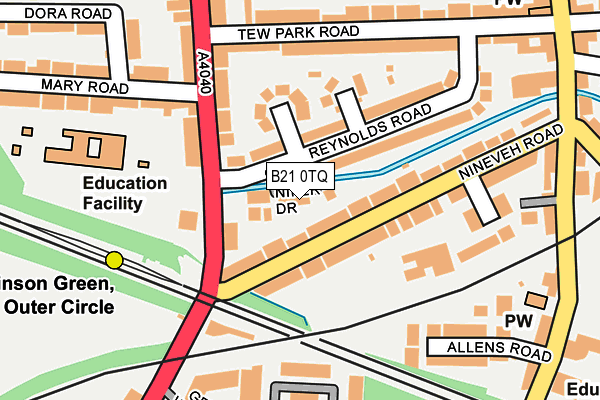 B21 0TQ map - OS OpenMap – Local (Ordnance Survey) B21 0TQ map - OS OpenMap – Local (Ordnance Survey)