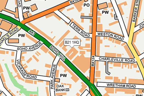 B21 1HQ map - OS OpenMap – Local (Ordnance Survey) B21 1HQ map - OS OpenMap – Local (Ordnance Survey)