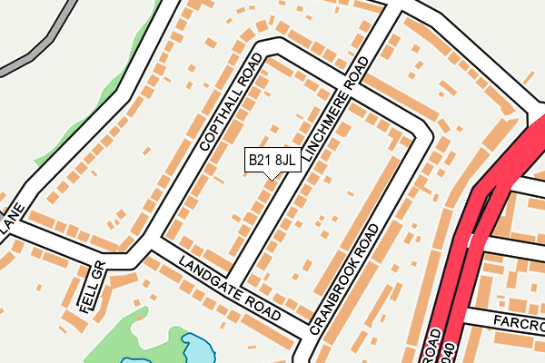 B21 8JL map - OS OpenMap – Local (Ordnance Survey) B21 8JL map - OS OpenMap – Local (Ordnance Survey)