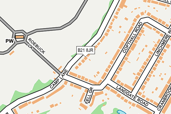B21 8JR map - OS OpenMap – Local (Ordnance Survey) B21 8JR map - OS OpenMap – Local (Ordnance Survey)