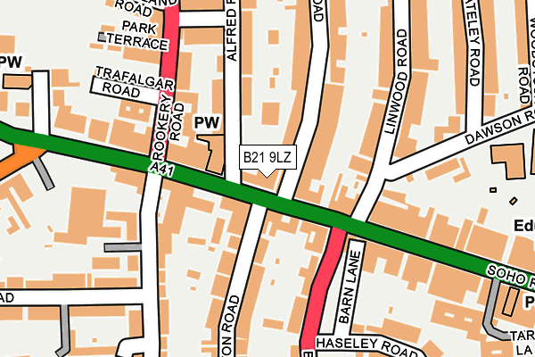 B21 9LZ map - OS OpenMap – Local (Ordnance Survey) B21 9LZ map - OS OpenMap – Local (Ordnance Survey)