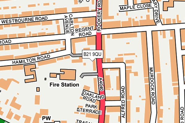 B21 9QU map - OS OpenMap – Local (Ordnance Survey) B21 9QU map - OS OpenMap – Local (Ordnance Survey)